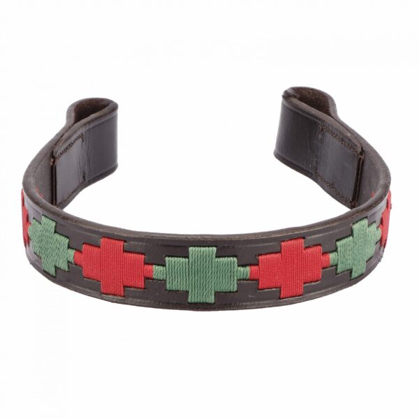 BR Polo knitted browband red-green