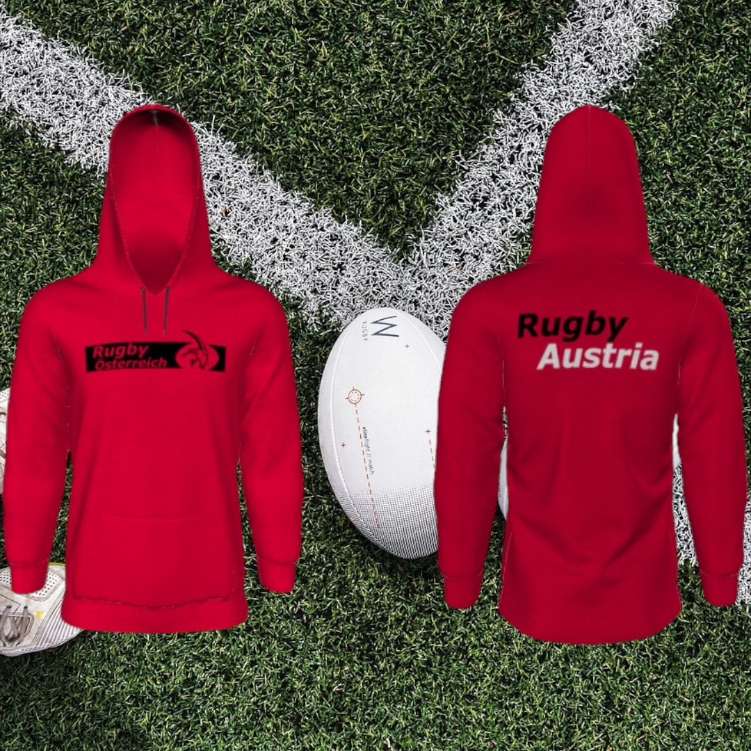 Fan Hoodie Red - Rugby Austria