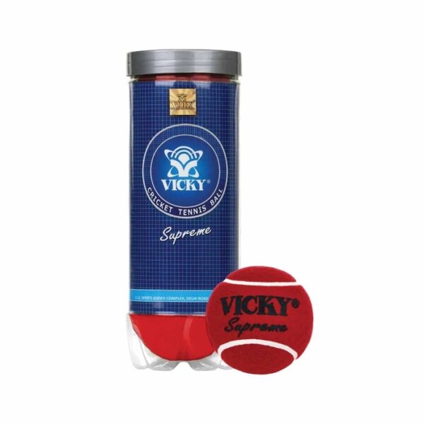 3x Vicky Supreme heavy Tennis-Cricket ball red