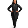 Ivory burkini Black